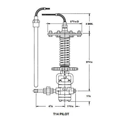 P-T14-C1S1CE11 (Spence) | T14 Plt 70-170F 10FT-704 Bulb CI Body