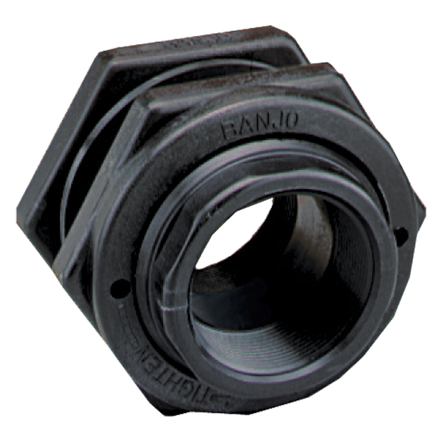 TF050 (Banjo) Fitting-Bulkhead 1/2 Poly Epdm