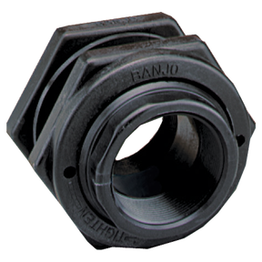 TF075 (Banjo) Fitting-Bulkhead 3/4 Poly Epdm