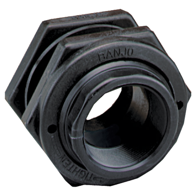 TF075 (Banjo) Fitting-Bulkhead 3/4 Poly Epdm