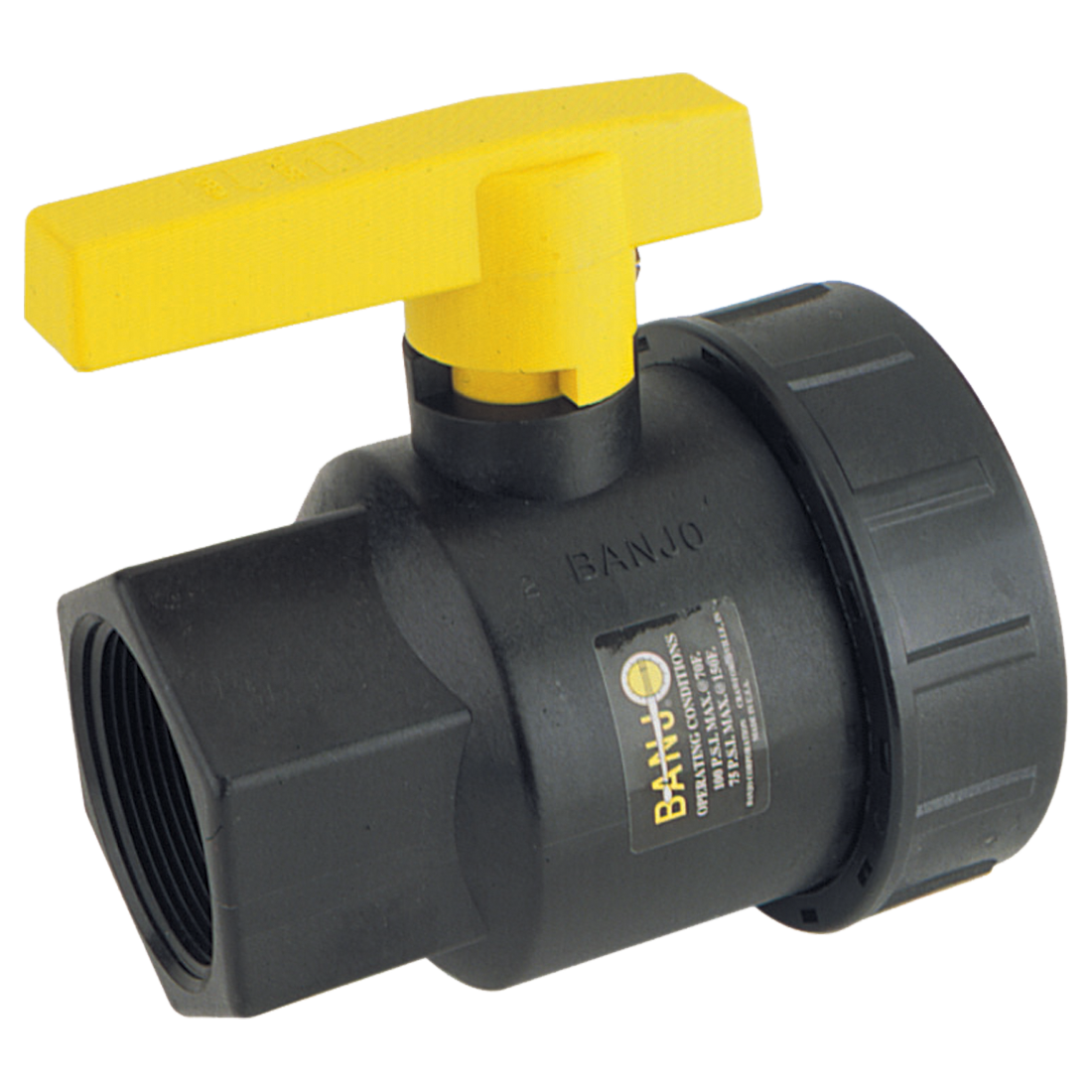 UV100FP (Banjo) Valve-Ball 1 Single Union Poly