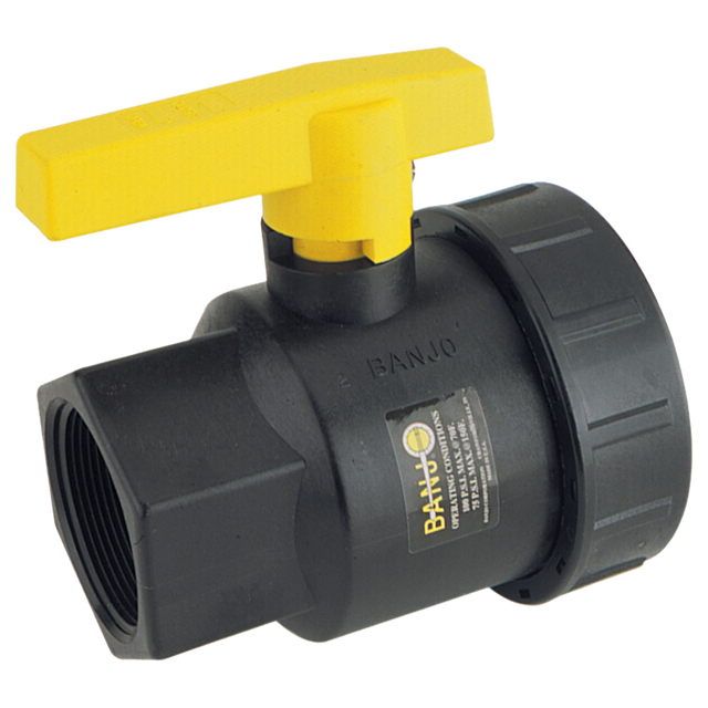 UV100FP (Banjo) Valve-Ball 1 Single Union Poly