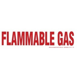 Dprint Part (V17B) 4 In.  Flammable Gas Vinyl Decal