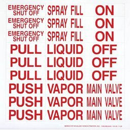 Dprint Part (V45) Valve Id Label Set 10 X 10