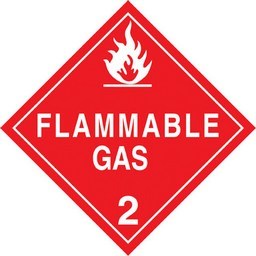 Dprint Part (V52) 11 In.  Flammable Gas Diamond Decal