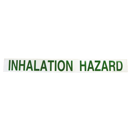 CUSTOM V6-B 6"LTR (Douglass) Decal-Inhalation Hazard 6 Ltrs 67X6.75
