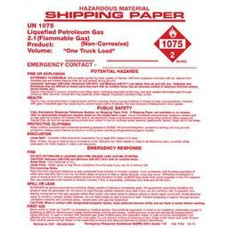 Dprint Part (06-V-83) Shipping Paper 1075-2 One Truck