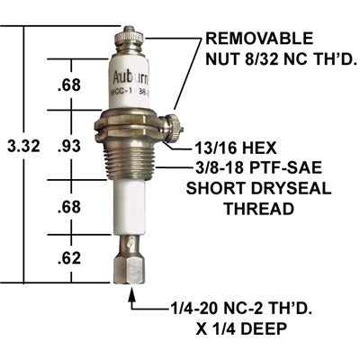 E5-WCC-1138-3 (Auburn) | Auburn Liquid Level Plug | Level Plug