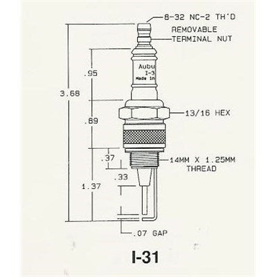E5-I-31-1 (Auburn) | Auburn Electrode (CA506) | Igniter